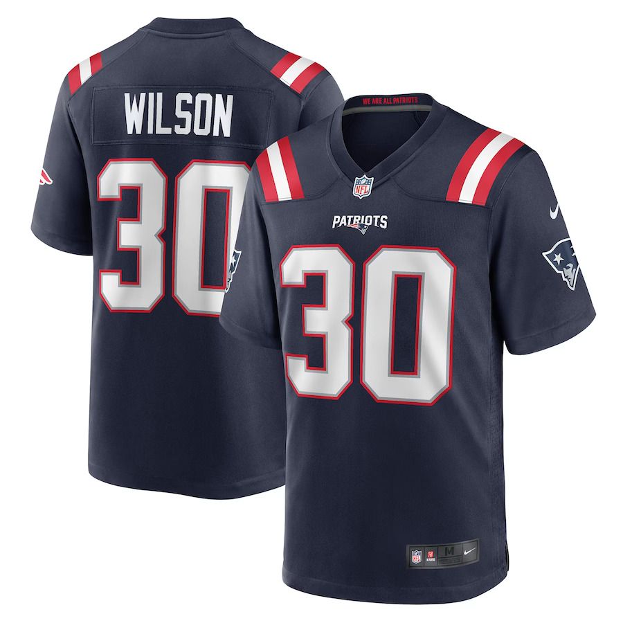 Men New England Patriots #30 Mack Wilson Nike Navy Game NFL Jersey->new england patriots->NFL Jersey